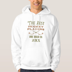 Funny Custom Hockey Birth Year Birthday  Hoodie