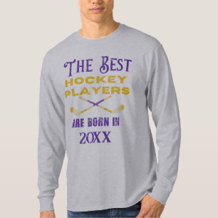 Funny Custom Hockey Birth Year Birthday T-Shirt