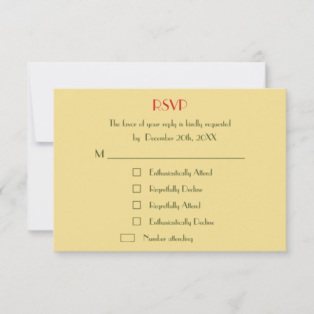 Funny Custom Holiday Christmas Wedding RSVP Invite (Front)