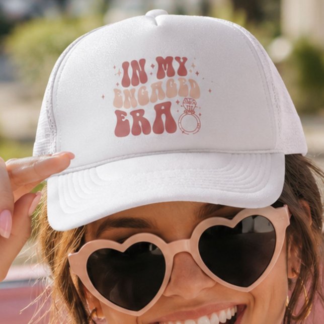 Funny Custom In My Engaged Era Trucker Hat (Creator Uploaded)