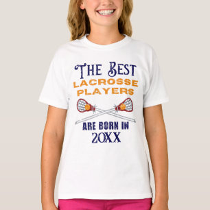 Funny Custom Lacrosse Birth Year Birthday  T-Shirt