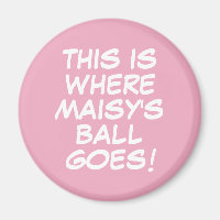 Funny Custom Message Pink Golf Ball Marker