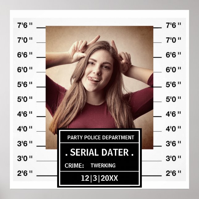 Funny custom mugshot poster (Front)