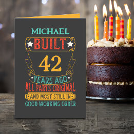 Funny Custom Name and Years Birthday  Card