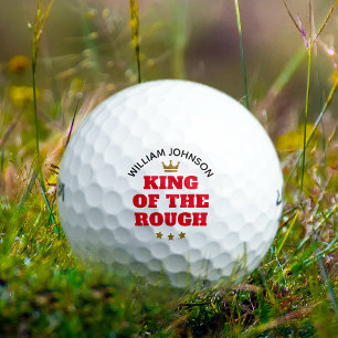 Funny Custom Name Golf Ball Set Dad Red