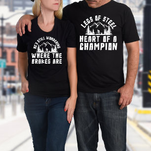 Funny Custom Name Matching Cycling Couples' T-Shirt