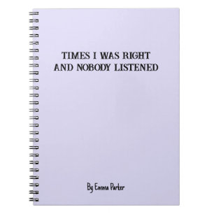 Funny Custom Notebook for Coworker/Student Gifts