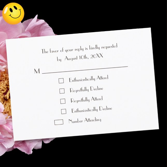 Funny Custom Party RSVP Reply Fun Invitation Card (Funny Custom Party RSVP Reply Fun Invitation Card)