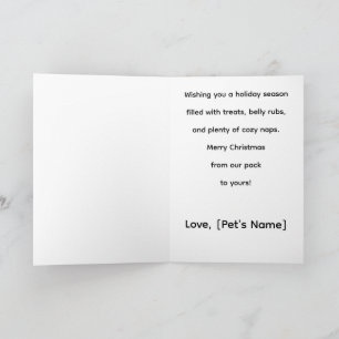 Funny Custom Pet Photo Christmas Card Template