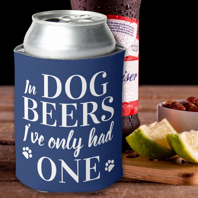 Funny Custom Pet Photo In Dog Beers I've Had One Can Cooler (Creator Uploaded)