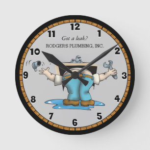 Funny Custom Plumbing Large Clock