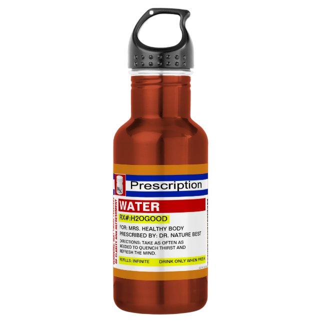 Funny Custom Prescription Water Drinking Beverage 532 Ml Water Bottle (Front)