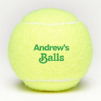 Funny Custom Printed Name  Tennis Balls