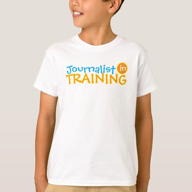 Funny Custom Profession Name Blue Orange T-Shirt (Front)