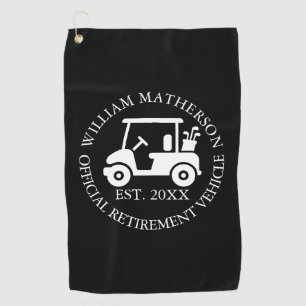 Funny Custom Retirement Cart Buggy  Golf Towel