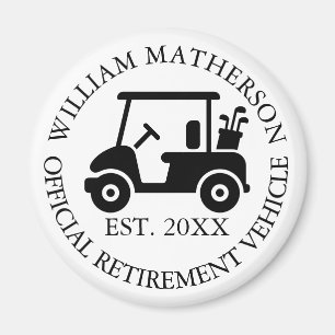 Funny Custom Retirement Cart Buggy  Magnet