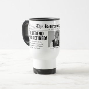 Funny Custom Retirement Newspaper Travel Mug