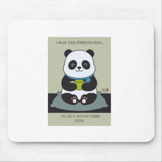 Funny Custom Sarcastic Panda Opinion Coworker Gift Mouse Pad