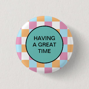 Funny custom text 3 cm round badge