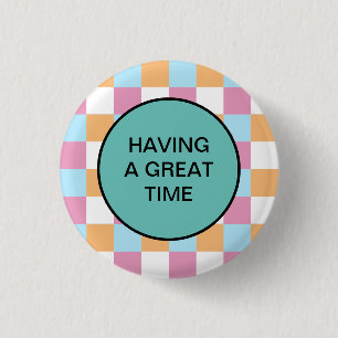 Funny custom text 3 cm round badge