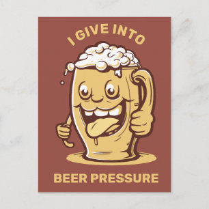 Funny Custom Text Beer Postcard