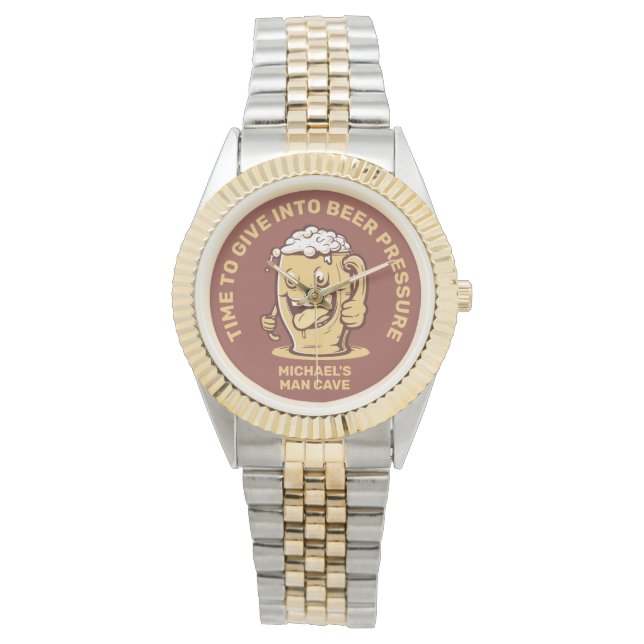 Funny Custom Text Beer Watch (Front)