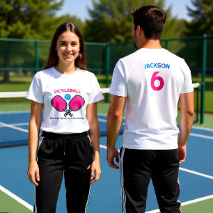 Funny Custom text (front and back) Pickleball T-Shirt