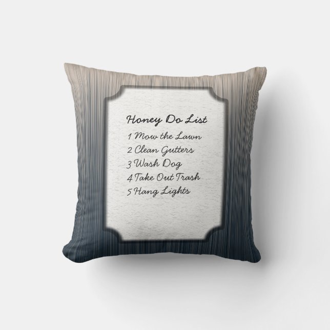 Funny Custom Text Honey Do Honey Does Cushion (Front)