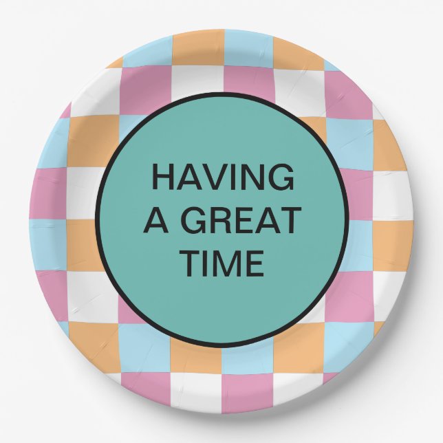 Funny custom text paper plate (Front)