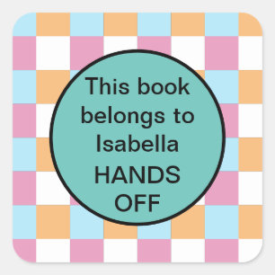 Funny custom text square sticker