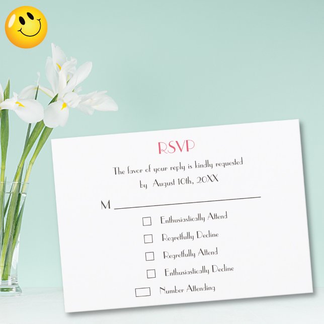 Funny Custom Wedding RSVP Reply Invitation Card (Funny Custom Wedding RSVP Reply Invitation Card)