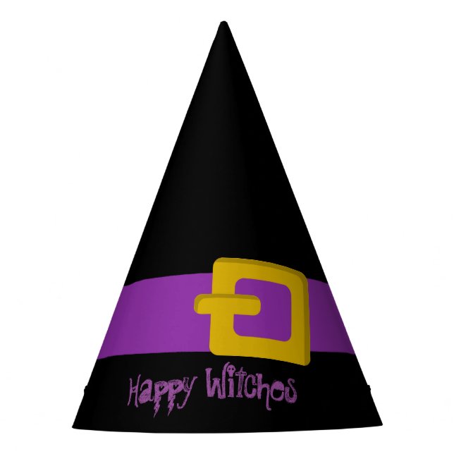Funny custom witch party hat (Front)