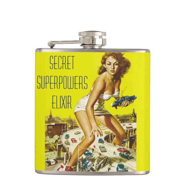 Funny custom women's flask (Front)