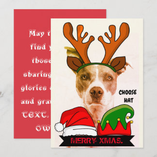 Funny custom Xmas. hats Invitation