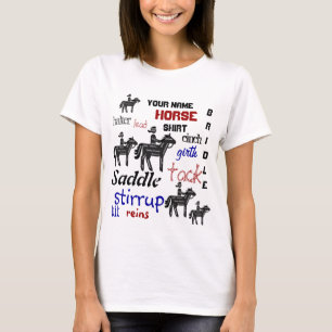 Funny, Custom, Your Name, Your Horseback Riding T-Shirt