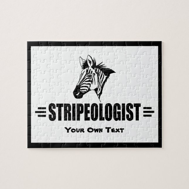 Funny Custom Zebra Lovers Jigsaw Puzzle (Horizontal)