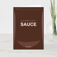 Funny Customisable Barbecue Sauce Birthday Card