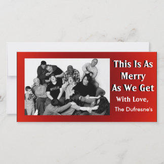 Funny Customisable Family Christmas Photo Holiday Card