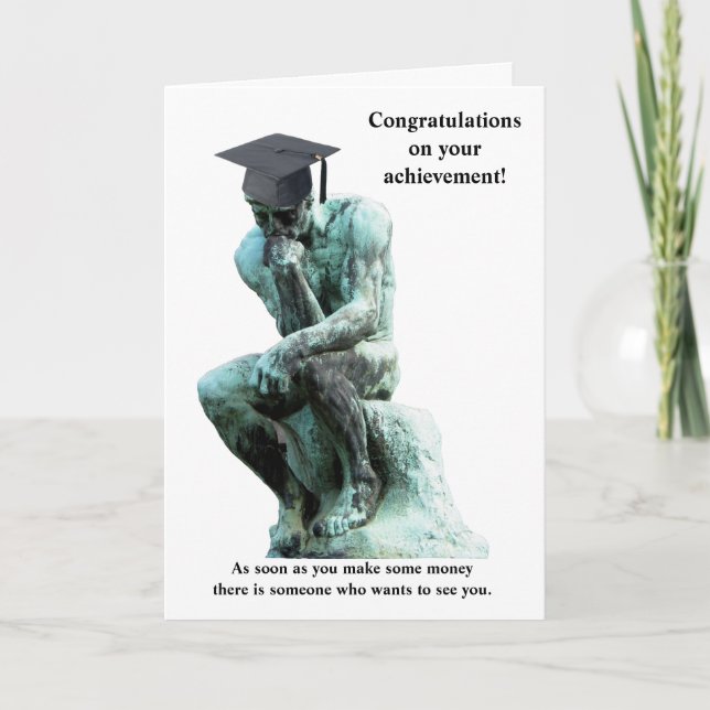 Funny Customisable Graduation Card (Front)