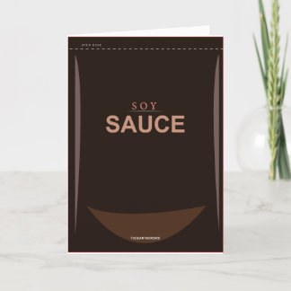 Funny Customisable Soy Sauce Birthday Card
