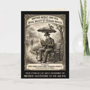 Funny Customisable Victorian Themed Birthday Card 