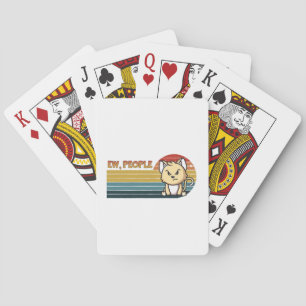 Funny Cute Angry Cat People Playing Cards