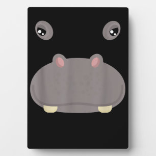 Funny Cute Animal Face Hippo Costume Halloween Plaque