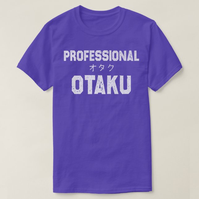 Funny & Cute Anime Manga Professional Otaku Premiu T-Shirt (Design Front)