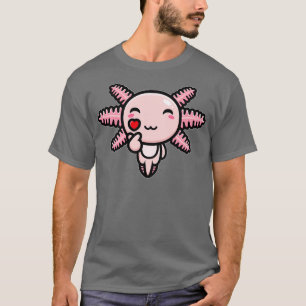 funny cute axolotl love T-Shirt