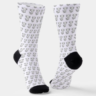 Funny cute Axolotl Squad custom editable black Socks