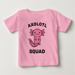 Funny cute Axolotl Squad custom editable pink Baby T-Shirt