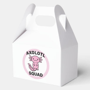 Funny cute Axolotl Squad custom editable pink Favour Box