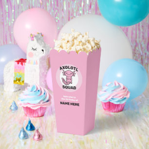 Funny cute Axolotl Squad custom editable pink Favour Box