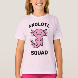 Funny cute Axolotl Squad custom editable pink T-Shirt